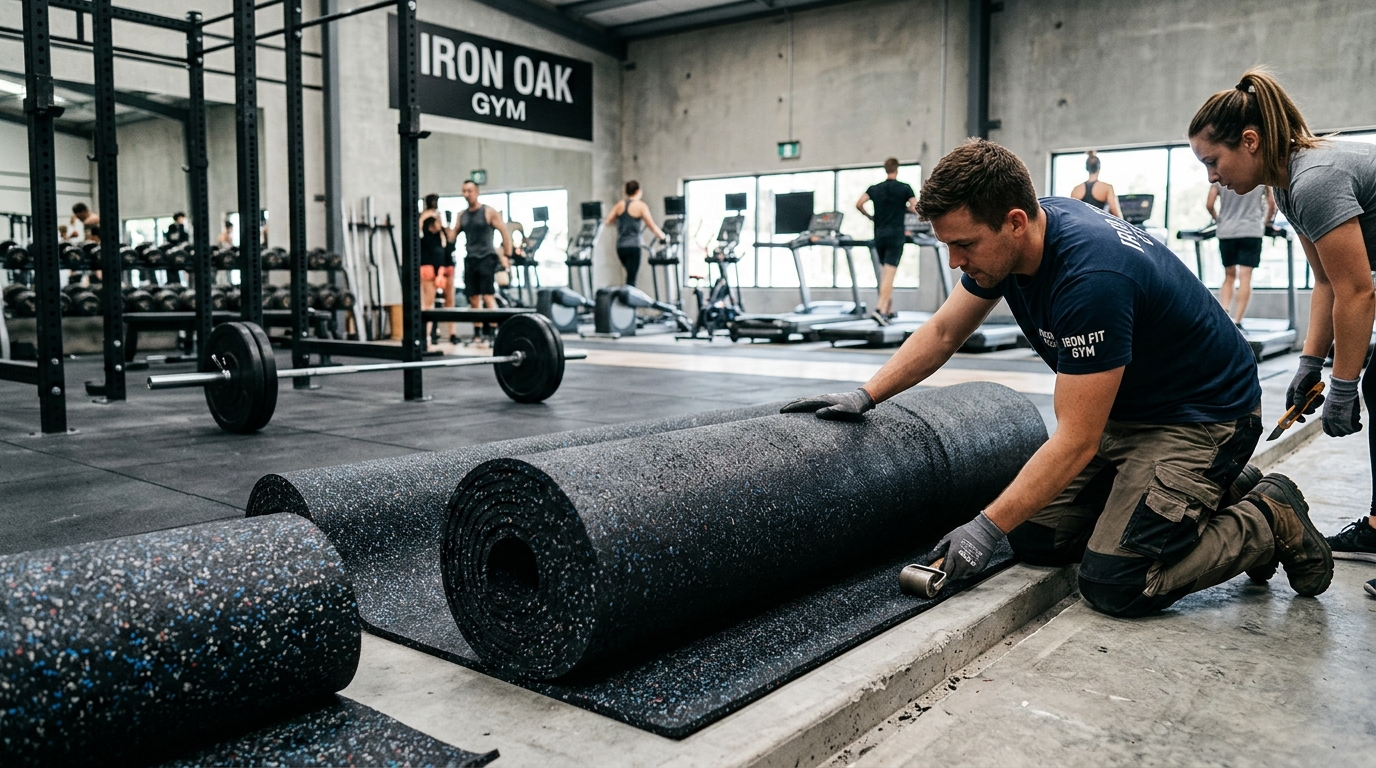 gym rubber roll